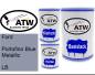 Preview: Ford, Portofino Blue Metallic, LB: 500ml Lackdose + 500ml Klarlack + 250ml Härter - Set, von ATW Autoteile West.